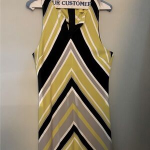 Banana Republic dress with chevron design. Mid weight fabric, knee length.